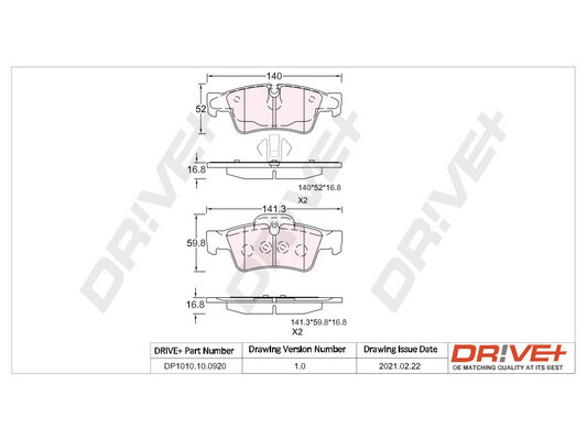 Brake Pad Set, disc brake  Art. DP1010100920