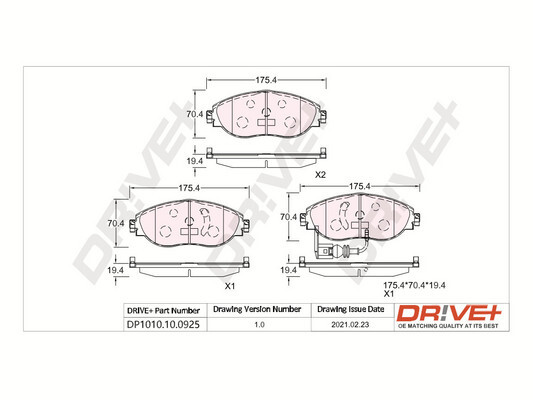 Brake Pad Set, disc brake  Art. DP1010100925