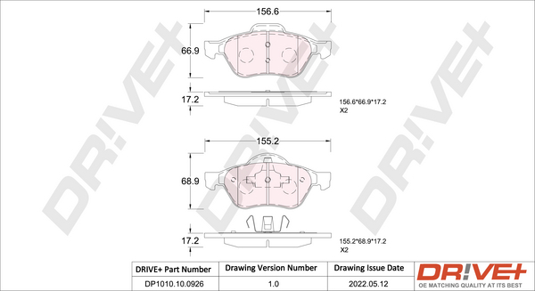 Brake Pad Set, disc brake  Art. DP1010100926