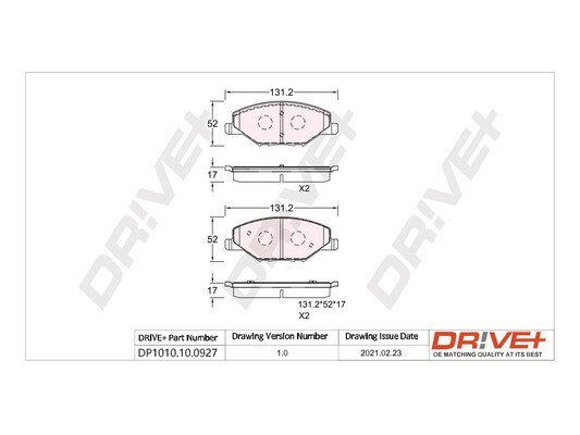 Brake Pad Set, disc brake  Art. DP1010100927