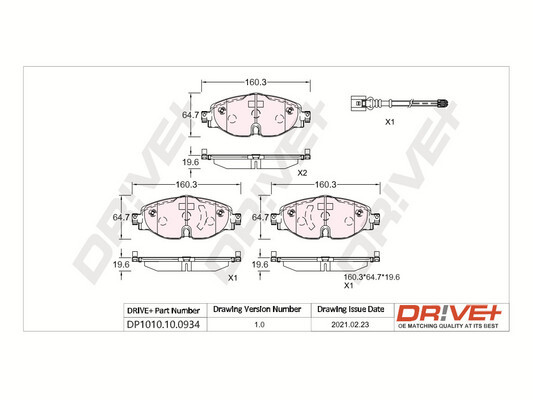 Brake Pad Set, disc brake  Art. DP1010100934