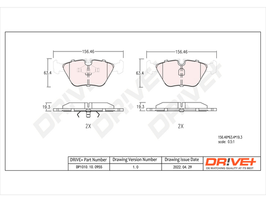 Brake Pad Set, disc brake  Art. DP1010100955