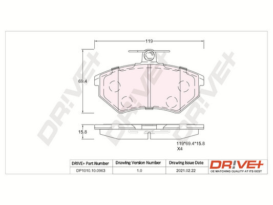 Brake Pad Set, disc brake  Art. DP1010100963