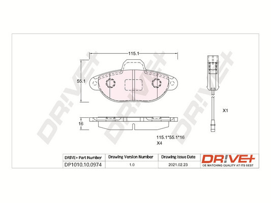 Brake Pad Set, disc brake  Art. DP1010100974