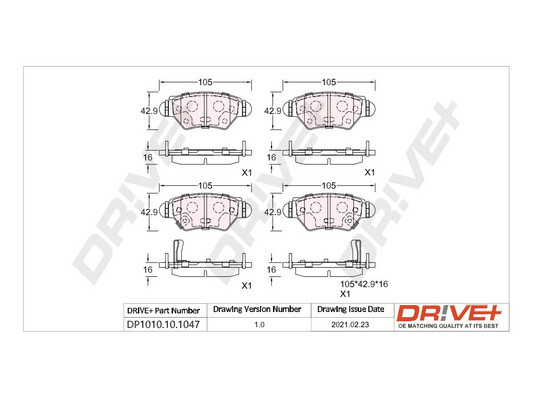 Brake Pad Set, disc brake  Art. DP1010101047