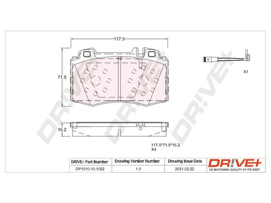 Brake Pad Set, disc brake  Art. DP1010101052