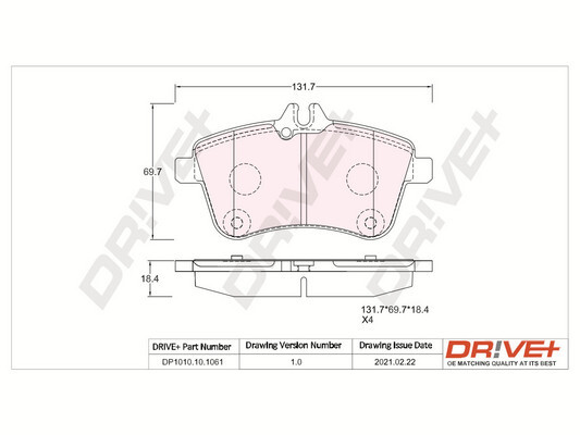 Brake Pad Set, disc brake  Art. DP1010101061