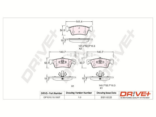 Brake Pad Set, disc brake  Art. DP1010101067