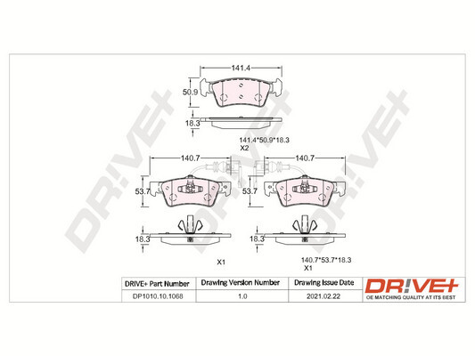 Brake Pad Set, disc brake  Art. DP1010101068