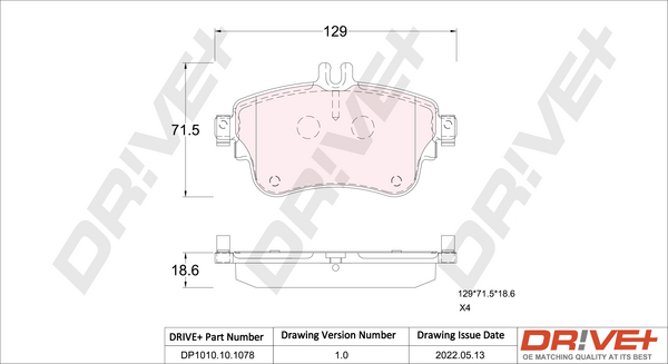 Brake Pad Set, disc brake  Art. DP1010101078