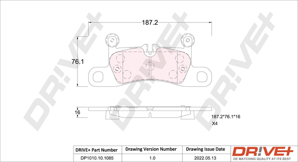 Brake Pad Set, disc brake  Art. DP1010101085