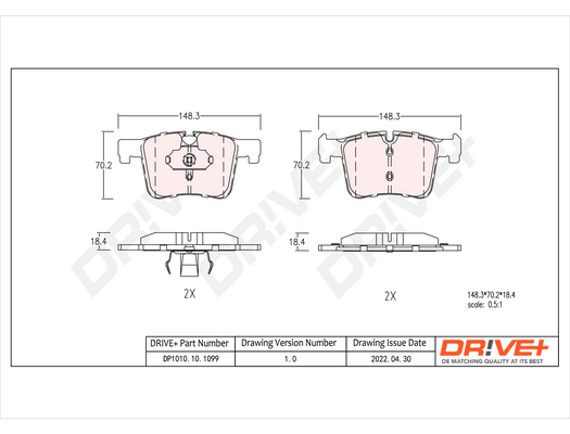 Brake Pad Set, disc brake  Art. DP1010101099