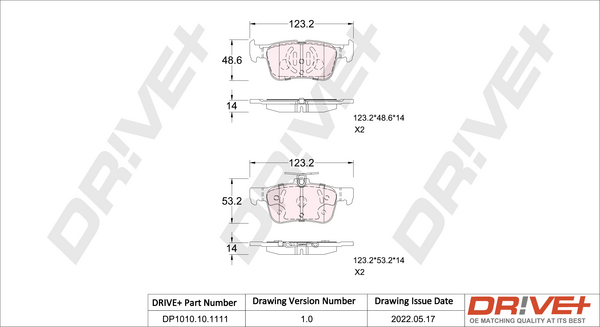 Brake Pad Set, disc brake  Art. DP1010101111