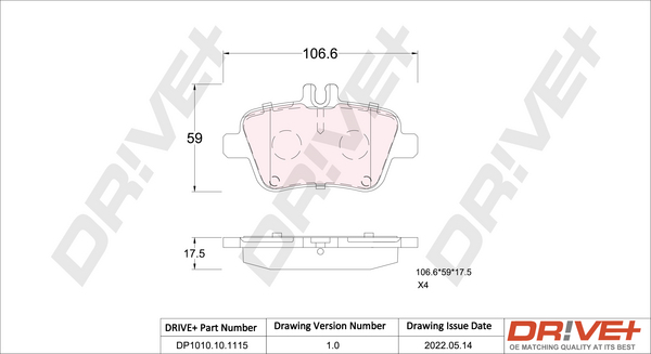 Brake Pad Set, disc brake  Art. DP1010101115