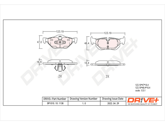 Brake Pad Set, disc brake  Art. DP1010101138