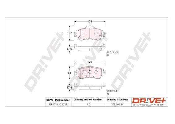 Brake Pad Set, disc brake  Art. DP1010101228