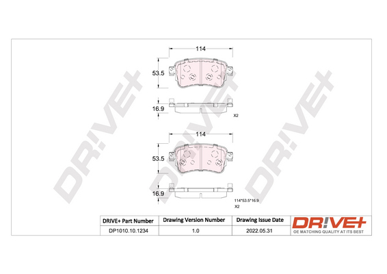 Brake Pad Set, disc brake  Art. DP1010101234