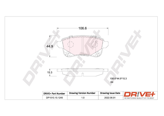 Brake Pad Set, disc brake  Art. DP1010101245