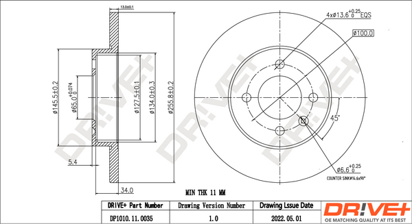 Brake Disc  Art. DP1010110035