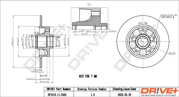 Brake disc (Rear axle, Rear axle)  Art. DP1010110462