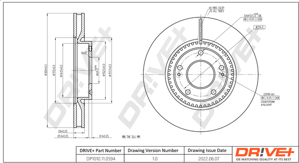 Brake Disc  Art. DP1010110594