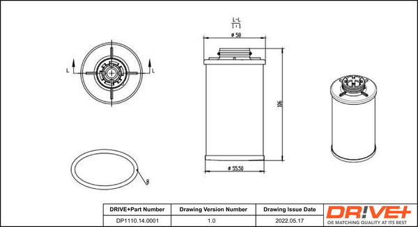 Hydraulic Filter, automatic transmission  Art. DP1110140001