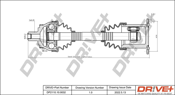 Drive Shaft  Art. DP2110100032