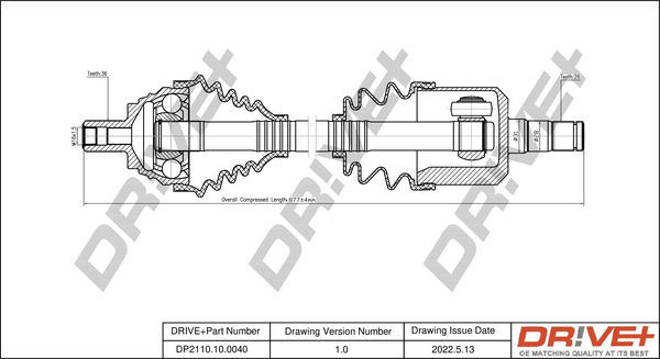 Drive Shaft  Art. DP2110100040