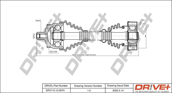 Drive Shaft  Art. DP2110100074