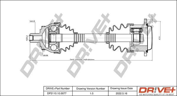 Drive Shaft  Art. DP2110100077