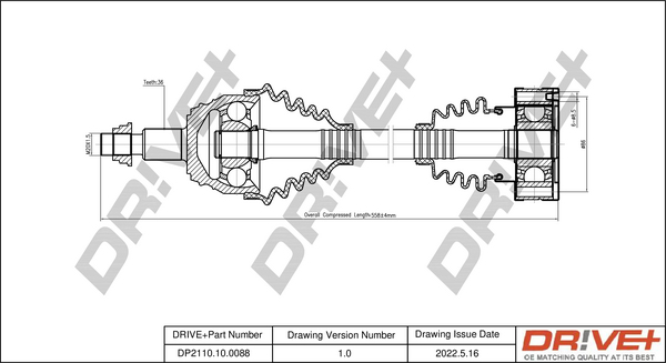 Drive Shaft  Art. DP2110100088