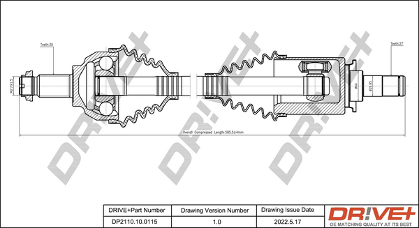 Drive Shaft  Art. DP2110100115