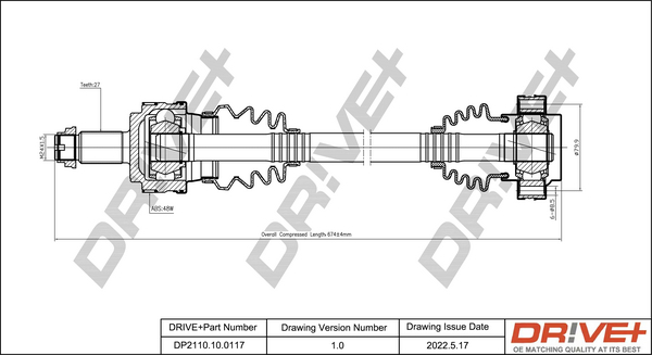 Drive Shaft  Art. DP2110100117