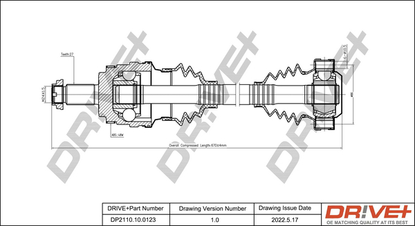 Drive Shaft  Art. DP2110100123