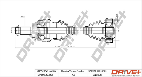 Drive Shaft  Art. DP2110100130