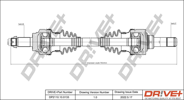 Drive Shaft  Art. DP2110100133