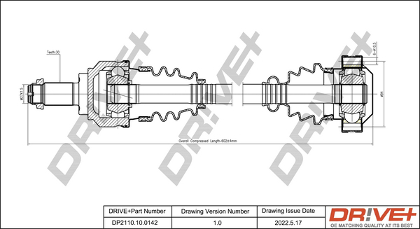 Drive Shaft  Art. DP2110100142