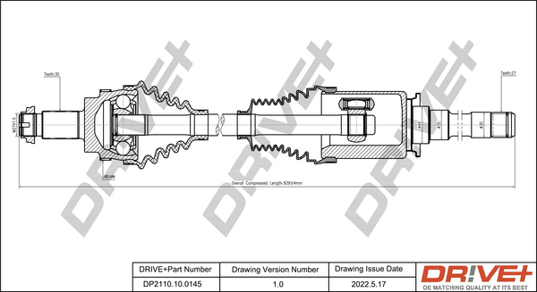 Drive Shaft  Art. DP2110100145