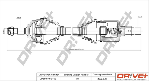 Drive Shaft  Art. DP2110100169