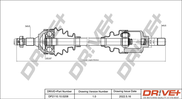 Drive Shaft  Art. DP2110100208