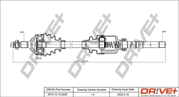 Drive Shaft  Art. DP2110100209