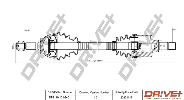 Drive Shaft  Art. DP2110100240