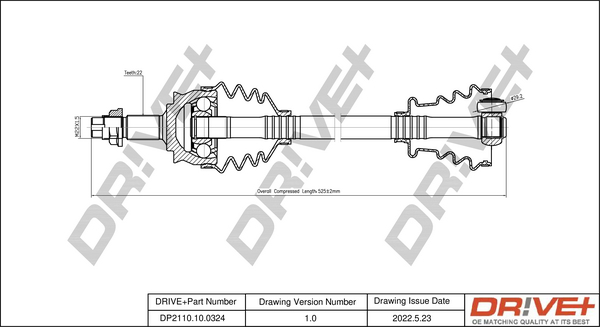 Drive Shaft  Art. DP2110100324