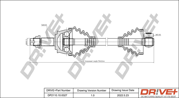 Drive Shaft  Art. DP2110100327