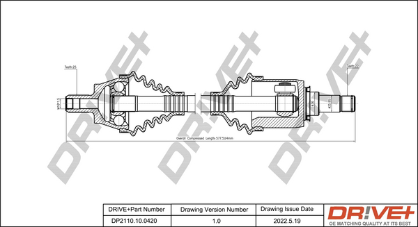 Drive Shaft  Art. DP2110100420