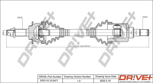 Drive Shaft  Art. DP2110100471