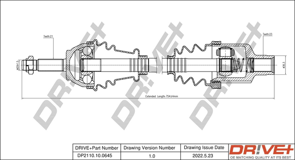 Drive Shaft  Art. DP2110100645