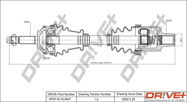 Drive Shaft  Art. DP2110100647