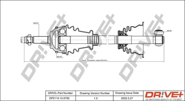 Drive Shaft  Art. DP2110100755