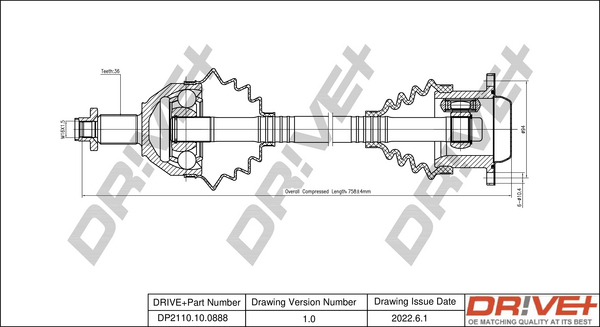 Drive Shaft  Art. DP2110100888